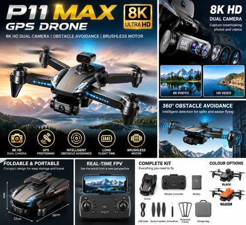 P11 max gps - drone, hd